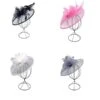 Chapeau Cérémonie à Fleur Ornée De Perles Avec Plumes -Accessoires De Mode product 11697508hd