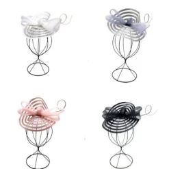 Bibi De Cérémonie Design En Rayures Circulaire Avec Nœud