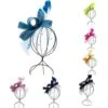 Bibi De Cérémonie En Ruban Nœud Avec Voilage Et Plumes -Accessoires De Mode product 11697554hd