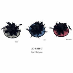 Bibi De Cérémonie à Ornement De Belles Plumes Coloris MIX