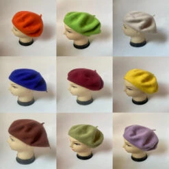 Béret Tricoté En Laine Acrylique Uni