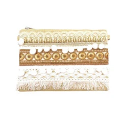 Pochette Bohème à Franges Avec Broderie Et Pompons