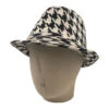 Chapeau Trilby Tissu Imprimé Pied De Poule Unisexe -Accessoires De Mode product 11708329hd