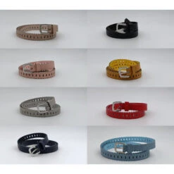 Ceinture Simili Cuir Perforée Avec Boucle Ardillon Coloris Au Choix