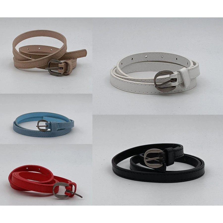 Ceinture Fine Simili Cuir Avec Boucle Ardillon En Métal Coloris Assortie 3 Ceinture Fine Simili Cuir Avec Boucle Ardillon En Métal Coloris Assortie
