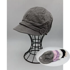 Casquette Gavroche à Décor D'un Bouton En Forme Fleur