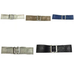 Ceinture En Simili Cuir Avec Bordure Ajourée Coloris MIX