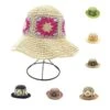 Chapeau Souple En Papier Avec Fleurs En Crochet Ajouré -Accessoires De Mode product 11716003hd