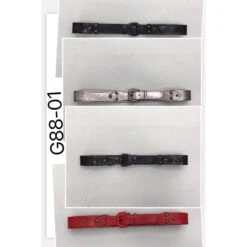 Ceinture En Simili Matelassé Avec Clous Et Boucle Ardillon Coloris MIX