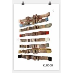 Ceinture élastique à Nœud Papillon En Métal Doré Coloris MIX