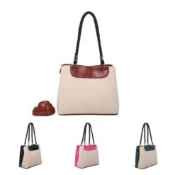 Sac Fourre-tout Porté épaule à Grandes Anses En Torsade