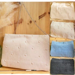 Sac Bandoulière Imitation De Denim à Détails De Boutons