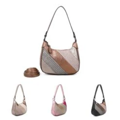 Sac à Anses Porté à L'épaule Façon Bimatière Patchwork