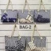 Sac De Plage Style Marinière à Deux Anses En Cordelettes -Accessoires De Mode product 11726621hd