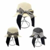 Chapeau à Bord Plus Large Avant Que L'arrière Et Ruban Pied De Poule 1 Chapeau à Bord Plus Large Avant Que L'arrière Et Ruban Pied De Poule -Accessoires De Mode product 11727989b