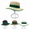 Chapeau Canotier Avec Ruban Et Le Rebord En Tissu Vert