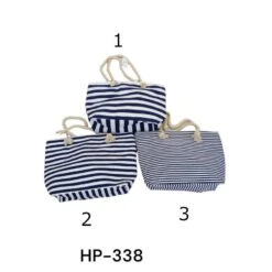 Sac De Plage En Polyester à Rayures Façon Marinière