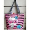 Sac De Plage "I Love Beach" à Rayures Et Petit Chat Fantaisie -Accessoires De Mode product 11731309hd