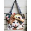 Sac De Plage "I Love Beach" Avec Chat Coiffé D’un Chapeau -Accessoires De Mode product 11731311hd
