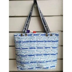 Sac De Plage "I Love Beach" Avec Imprimé Ancres Marines