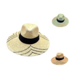 Chapeau Macramé à Bande Contrastée Autour Du Calotte