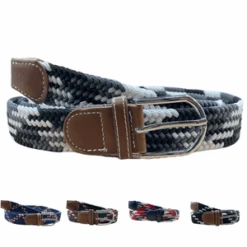 Ceinture En élastique Tressée à Boucle De Fermeture Métal Coloris MIX
