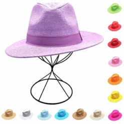 Chapeau Panama Avec Un Ruban Uni