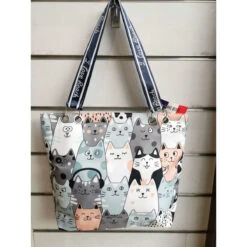 Sac Cabas De Plage Rempli De Dessins De Chats