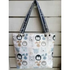 Sac Cabas De Plage Illustré Avec Des Animaux Mignons