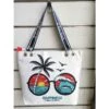 Sac Cabas De Plage Motif Le Bonheur Vient Dans Les Vagues -Accessoires De Mode product 11747556hd