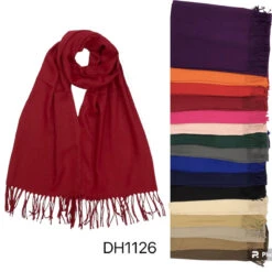 Écharpe Hijab Unisexe Avec Franges Aux Extrémités Coloris MIX