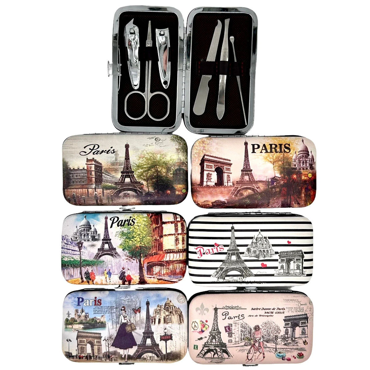 Kit De Manucure Dans Une Boîte à Imprimé De Paris 3 Kit De Manucure Dans Une Boîte à Imprimé De Paris