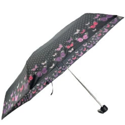 Parapluie De Poche Pliant Motif à Pois Et Bordure De Papillons