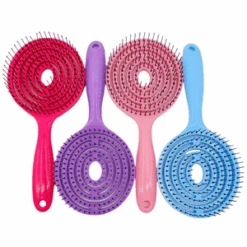Brosse à Cheveux Démêlante Avec Design Rond Et Creux Ventilé