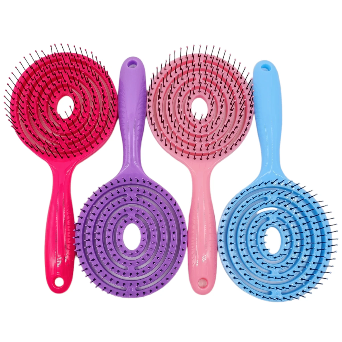 Brosse à Cheveux Démêlante Avec Design Rond Et Creux Ventilé 4 Brosse à Cheveux Démêlante Avec Design Rond Et Creux Ventilé – Image 2