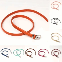 Ceinture Croûte De Cuir Avec Une Boucle Ardillon Classique