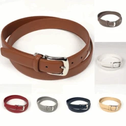 Ceinture 100% Croûte De Cuir Avec Une Boucle En Ardillon