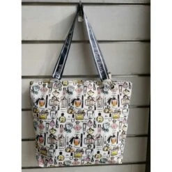 Sac Cabas De Plage à Décor Imprimé Flacons De Parfum