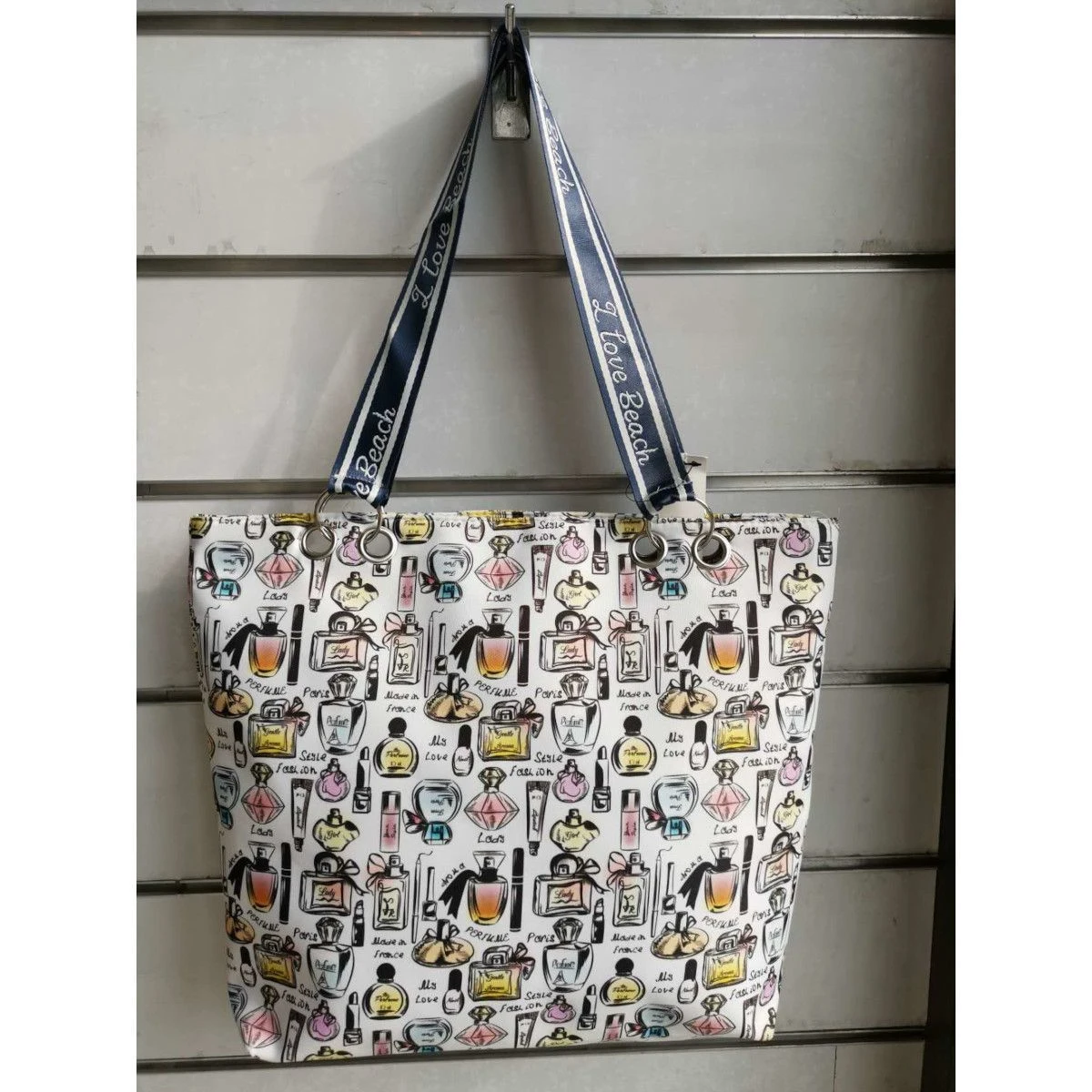 Sac Cabas De Plage à Décor Imprimé Flacons De Parfum 3 Sac Cabas De Plage à Décor Imprimé Flacons De Parfum