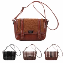 Sac Porté En Bandoulière Bimatière Et Rabat à Fermoir