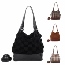 Sac Porté épaule Bimatière Zippé Avec Deux Poignées