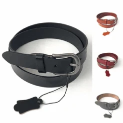 Ceinture Construction En Cuir équipée D'une Boucle Ardillon