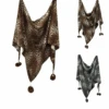 Écharpe Triangle à Imprimé Léopard Avec 3 Pompons Coloris MIX -Accessoires De Mode product 11755493b
