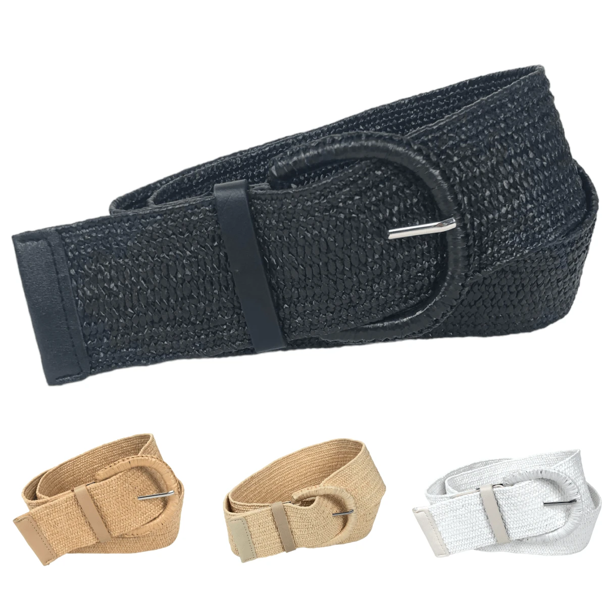 Ceinture Tressée En élastique Finie Avec Une Boucle 4 Ceinture Tressée En élastique Finie Avec Une Boucle – Image 2