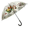 Parapluie Canne Transparent 8 Baleines Imprimé De Fleurs 2 Parapluie Canne Transparent 8 Baleines Imprimé De Fleurs -Accessoires De Mode product 11757342hd