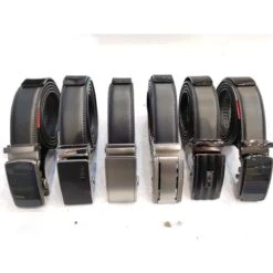 Ceinture Boucle Automatique à Sangle Faite De Croûte De Cuir