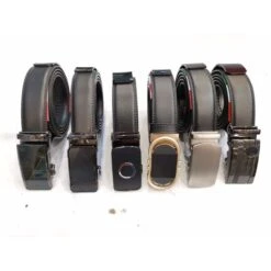 Ceinture Croûte De Cuir Unie En Boucle Style Automatique