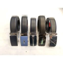 Ceinture En Croûte De Cuir De Vachette Boucle Automatique Stylée