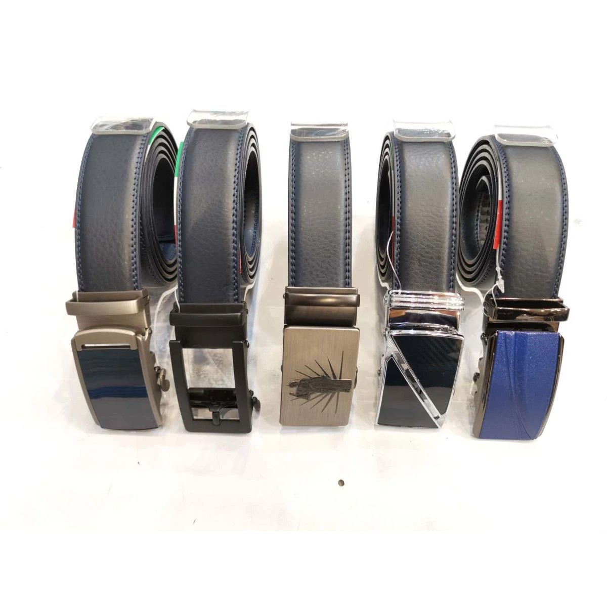 Ceinture Boucle Automatique En Croûte De Cuir Sans Trous 3 Ceinture Boucle Automatique En Croûte De Cuir Sans Trous