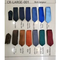 Cravate Unie En Polyester Et Soie - 8cm Couleur Mixte